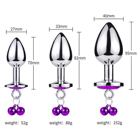 Diamond Decoration Butt Plug Sex Toys Anal Plug With Bells And Chain