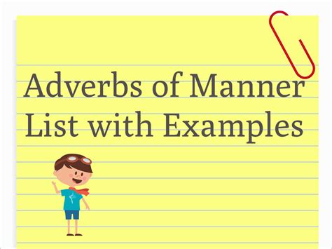 Adverbs Of Manner List With Example Sentences Englishbix
