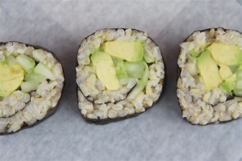 How To Make Avocado Cucumber And Brown Rice Sushi At Home Simple