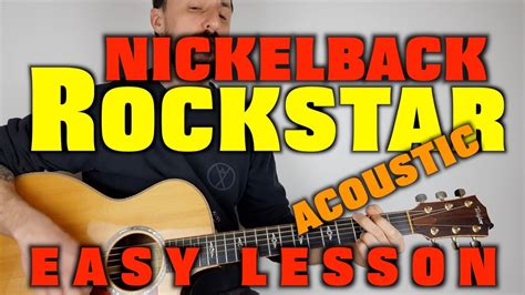 How To Play Rockstar By Nickelback Easy Acoustic Lesson Youtube
