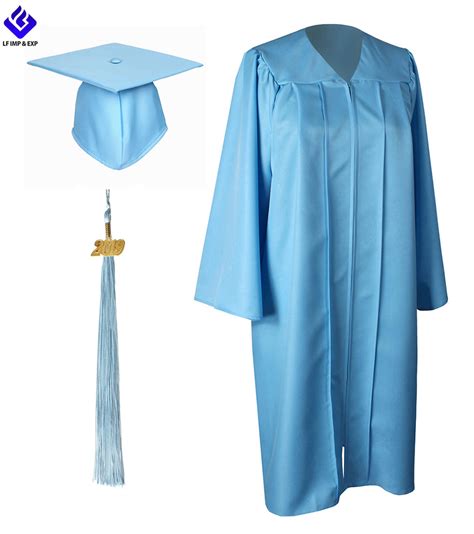 Us Matte Sky Blue Middlehigh School Graduation Cap And