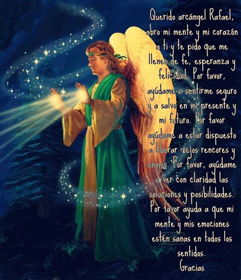 Archangel Rafael With A Prayer Arcangel De La Salud Oracion Arcangel