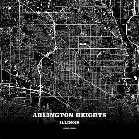 Arlington Heights Illinois Usa Map Map Poster Poster Template Usa Map