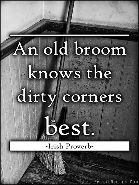 200 dirty quotes & jokes that are (never appropriate but) always funny. An old broom knows the dirty corners best | Popular inspirational quotes at EmilysQuotes