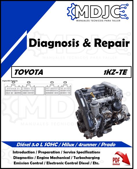 Manual De Taller Diagnóstico Y Reparación Motor Toyota 1kz Te 30 L