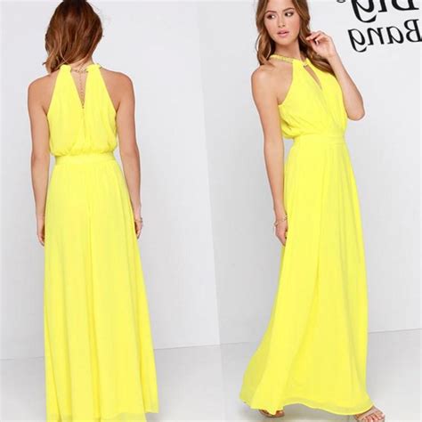 Yellow Plus Size Maxi Dress Pluslookeu Collection