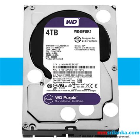 Wd Purple 4tb Cctv Hard Disk Drive