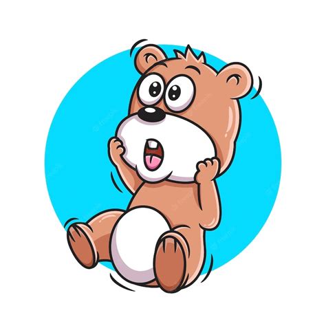 premium vector cute bear cartoon vector illustration