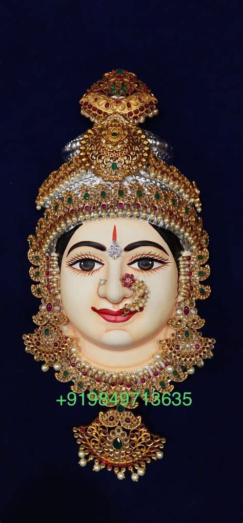 Varalakshmi Mata Face Goddess Decor Varalakshmi Vratham Goddess Jewelry
