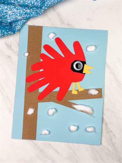 Cardinal Handprint Craft For Kids Simple Everyday Mom
