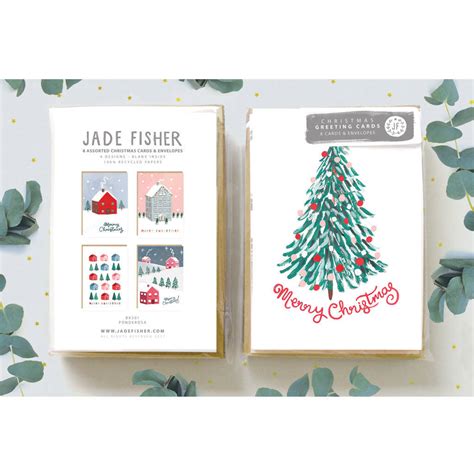 Warehouses that cuts down on transportation costs. Pack Of Eight Assorted Christmas Cards By Jade Fisher | notonthehighstreet.com