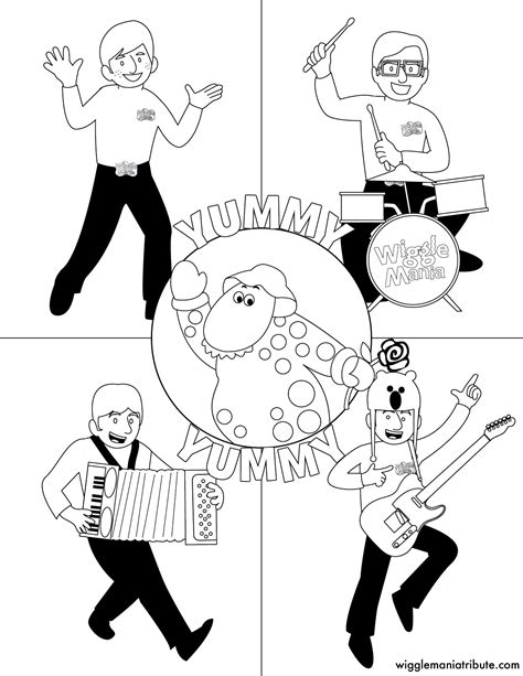 Wiggles Coloring Pages To Print Coloring Pages
