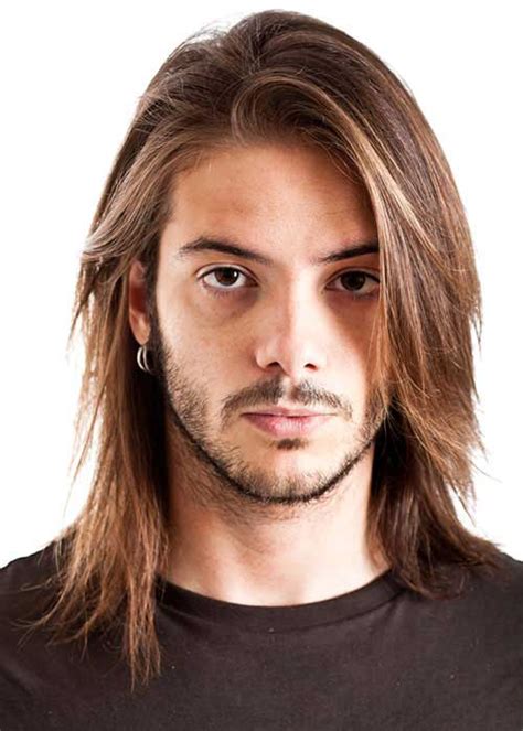 Long up hair falling as bangs on face. 25 Long Haircuts for Guys | The Best Mens Hairstyles ...