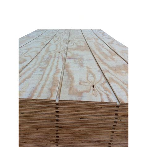 Shop Pine Siding Shiplap Plywood Common 58 X 4 X 8 Actual 0625 In