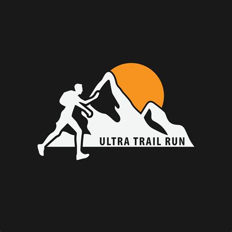 Ultra Trail Run Logo Vector 16313345 Vector Art At Vecteezy
