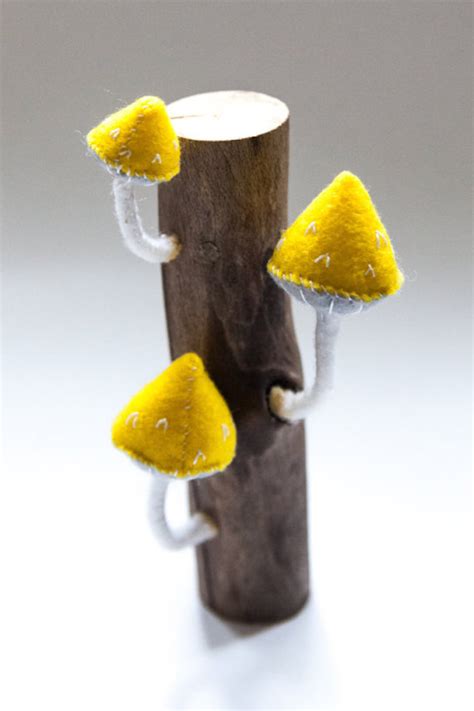 Brown Paper Bag — Felted Fungi On Real Wood By Close Call Studio