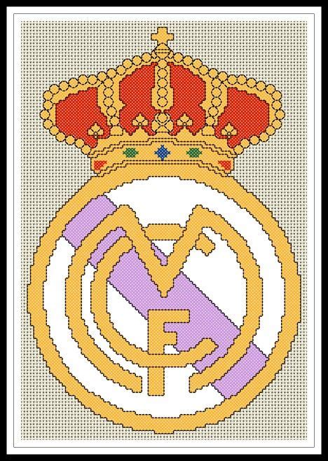 Real Madrid Puntodex Punto De Cruz Escudos De Equipos Puntos