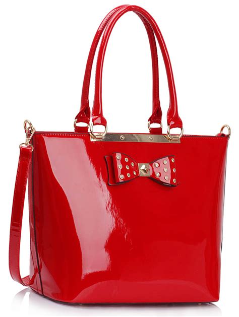 LS00326A - Red Bow Tote Handbag
