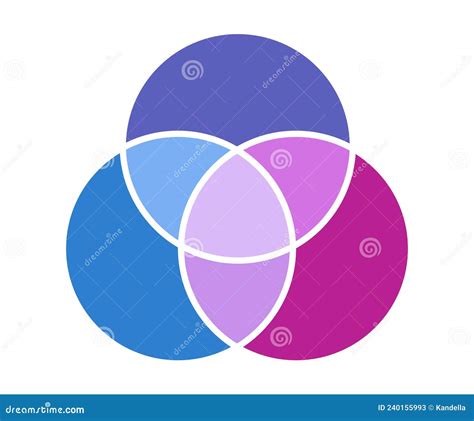 Venn Diagram Circles Chart Infographic Stock Vector Illustration Of
