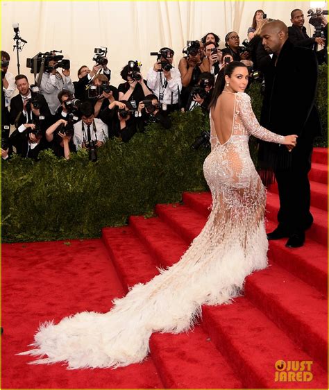 Kim Kardashian Wears Sheer Dress At Met Gala 2015 With Kanye West