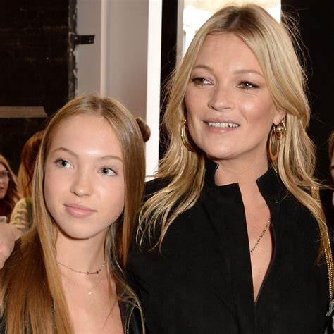 Kate Moss And Daughter Lila Grace Moss Sit Front Row At London Fashion