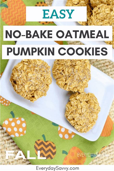 Easy No Bake Oatmeal Pumpkin Cookies Easy Pumpkin Oatmeal Pumpkin