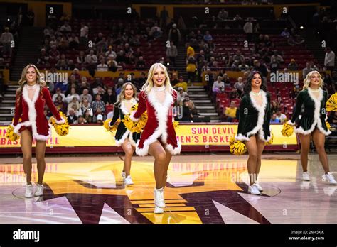 Arizona State Spirit Squad Performs At Half Time During An Ncaa