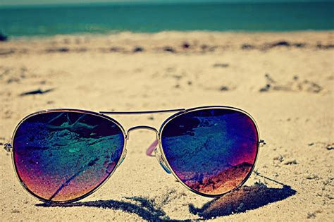 Wallpaper Sunglasses Sand Glasses Beach Blue Color Shape