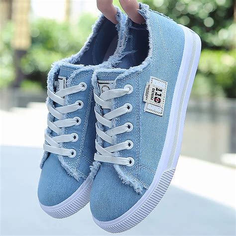 Canvas Shoes Women Casual Flats 2017 Trendy Korean Version Lace Up