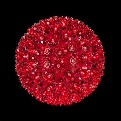 Wintergreen Lighting 6 In 70 Light Led Red Decorative Starlight Sphere