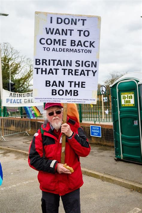 Protesters Gather Outside The Main Gate To The Awe Aldermaston