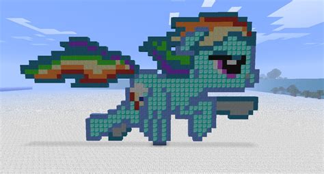 Rainbow Dash Pixel Art Minecraft Project