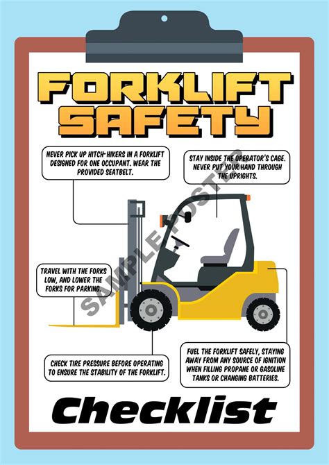 Safety Source Forklift Safety Checklist Poster