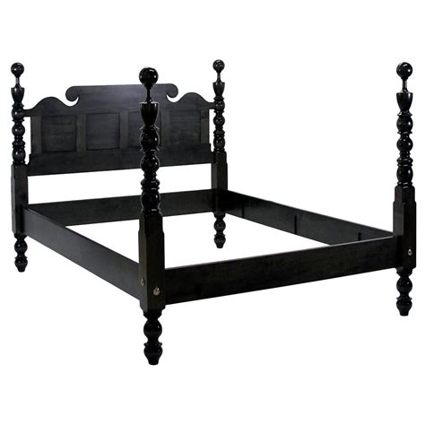 Rare Indo Dutch Ebony Four Poster Bed With Fluted Legs At 1stdibs