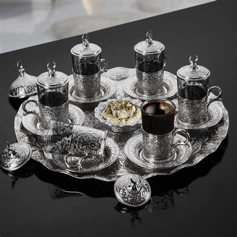 An Arabian Influence Tea Set For Silver Achica Turkish Tea