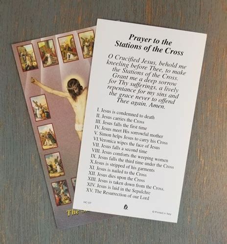 Stations Of The Cross Paper Prayer Card 100 Pack Discount