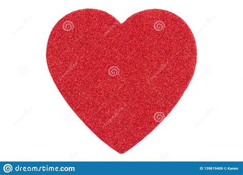 Glitter Red Heart Isolated Over White Stock Photo Image Of Heart