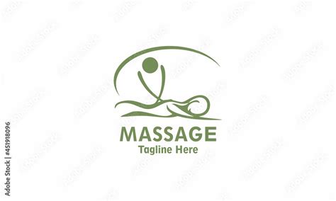 Body Massage Logo Design Vector Stock Vector Adobe Stock