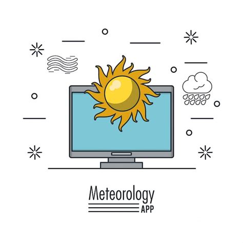 Aplicación De Meteorología Meteorológica Vector Premium