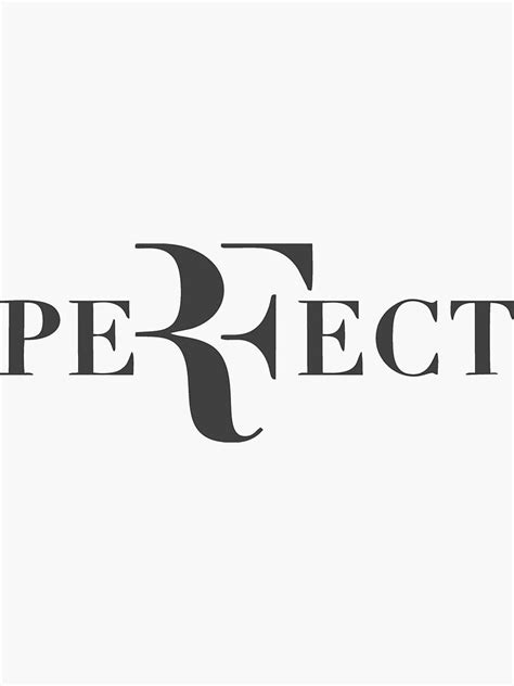 All popular logo and emblem of brands. 'Dark Grey Perfect Roger federer logo' Sticker by ...