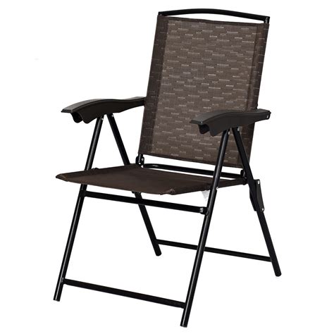 The recalled walmart folding chairs and barstools were made in china and distributed by cheyanne industries and cheyanne products, llc. 4PCS Folding Sling Chairs Steel Armrest Patio Garden ...