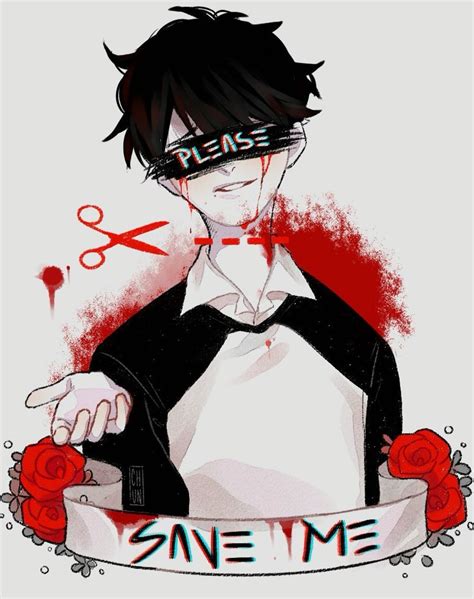 Bloody Anime Boy Wallpaper