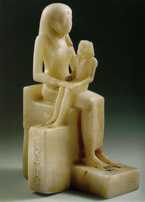 Pair Statue Of Queen Ankh Nes Meryre Ii And Her Son Pepi Ii Seated By Egyptian Art Artchive