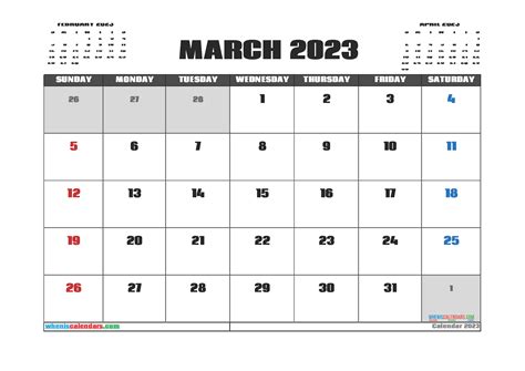 Free Printable Calendar April 2022 To March 2023 Template Calendar Design