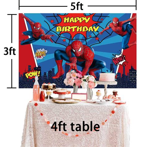 Spiderman Backdrop Marvel Birthday Banner Superhero Background Boys