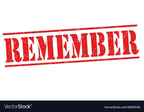 Remember Sign Or Stamp Royalty Free Vector Image