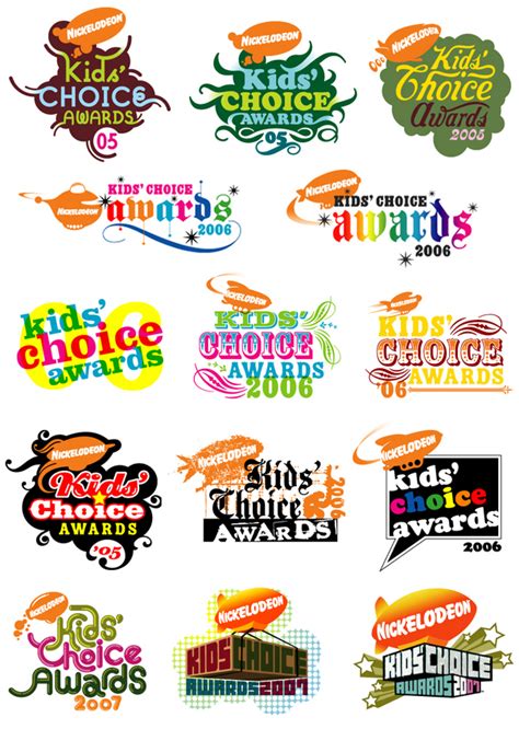 Nickelodeon Kids Choice Awards Logos On Behance