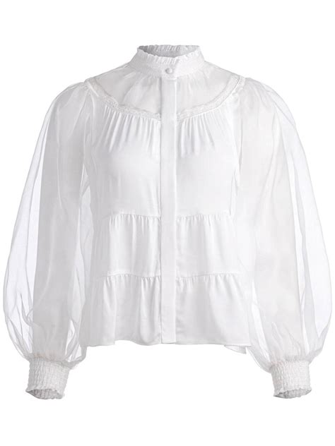 Alice Olivia Jaclyn Gathered Detail Blouse Editorialist