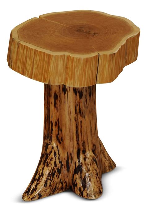 Cedar Log Stump End Table Hom Furniture Lodge Furniture Rustic