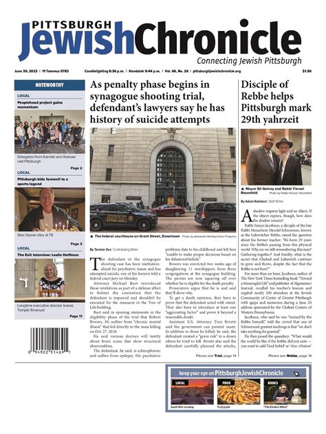Pittsburgh Jewish Chronicle Digital Edition Archives | The Pittsburgh